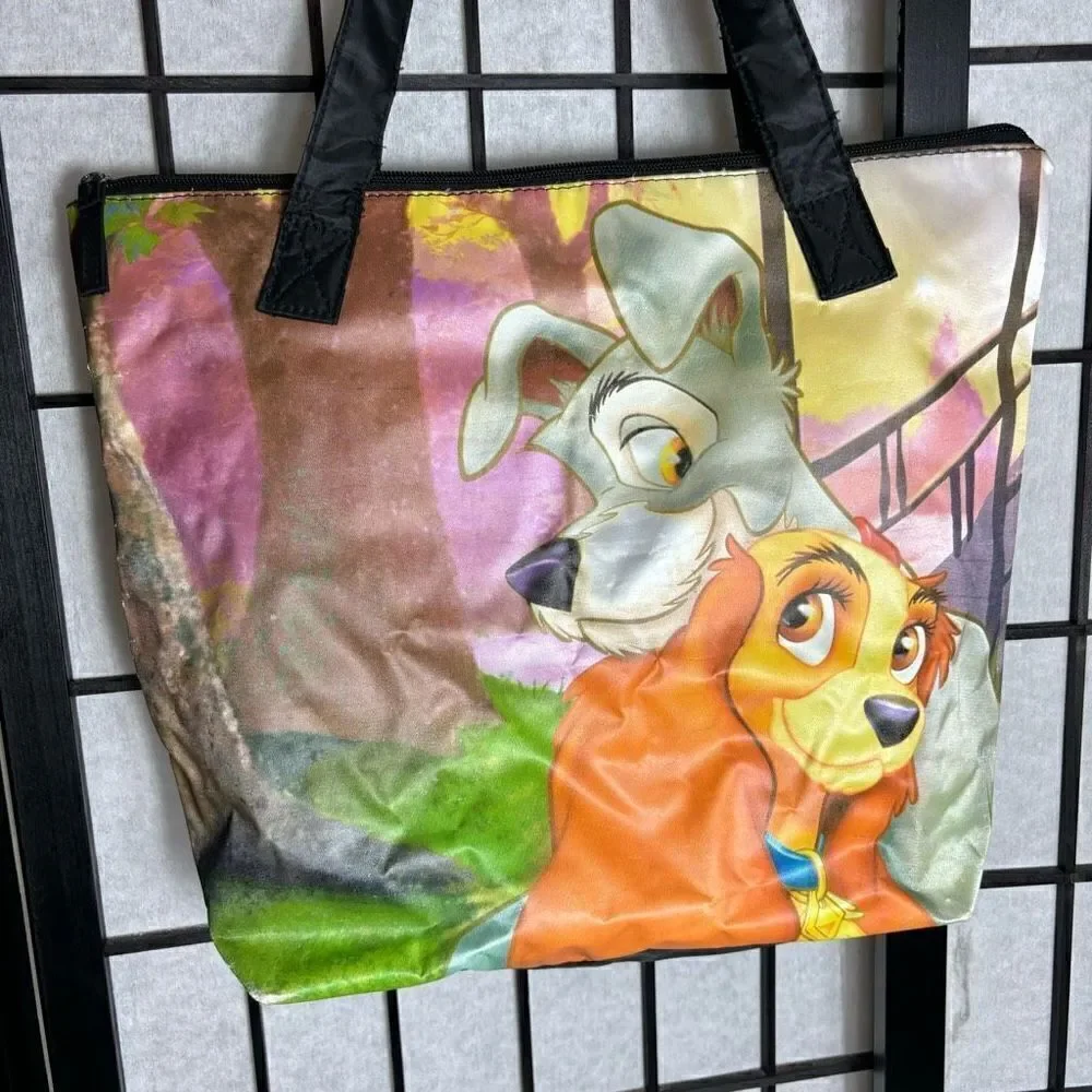 Disney Lady and the Tramp Black Nylon Tote Bag - Picture 3 of 8